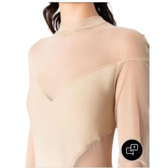 COPY - Jumpsuit bandage and mesh nude ,long sleeves - Picture 4 of 6